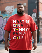 MARTIN-SHOW Men's Big & Tall Short Sleeve T-Shirt
